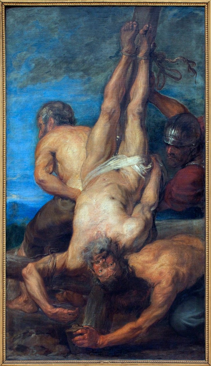 El martirio de San Pedro. Pintura atribuida a Antoon Van Dyck (1599-1641), óleo sobre lienzo de Anthony van Dyck