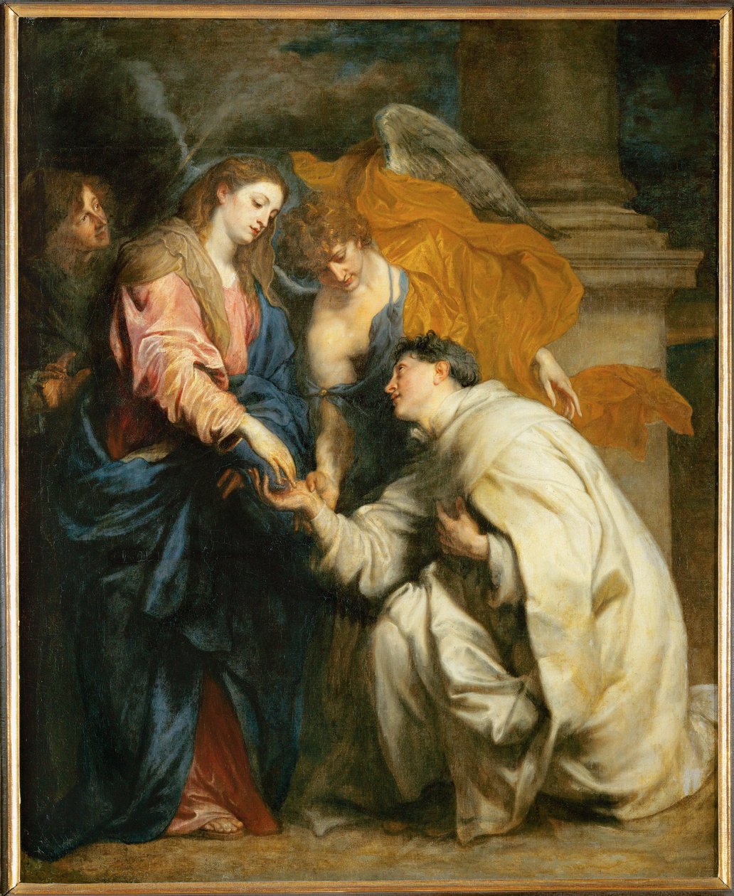 El compromiso místico del beato Hermann Joseph con la Virgen María (óleo sobre lienzo) de Anthony van Dyck