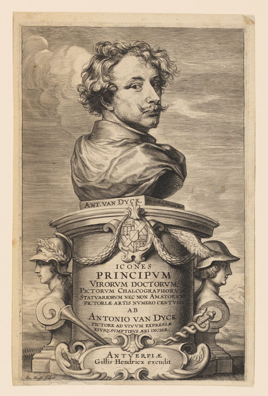 Página de título, de Icones Principum Virorum de Anthony van Dyck