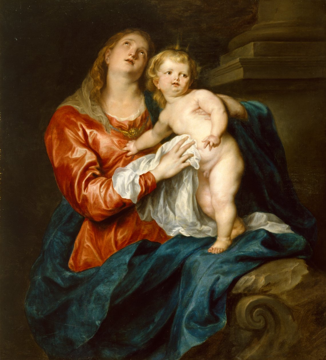 Virgen con el Niño de Anthony van Dyck