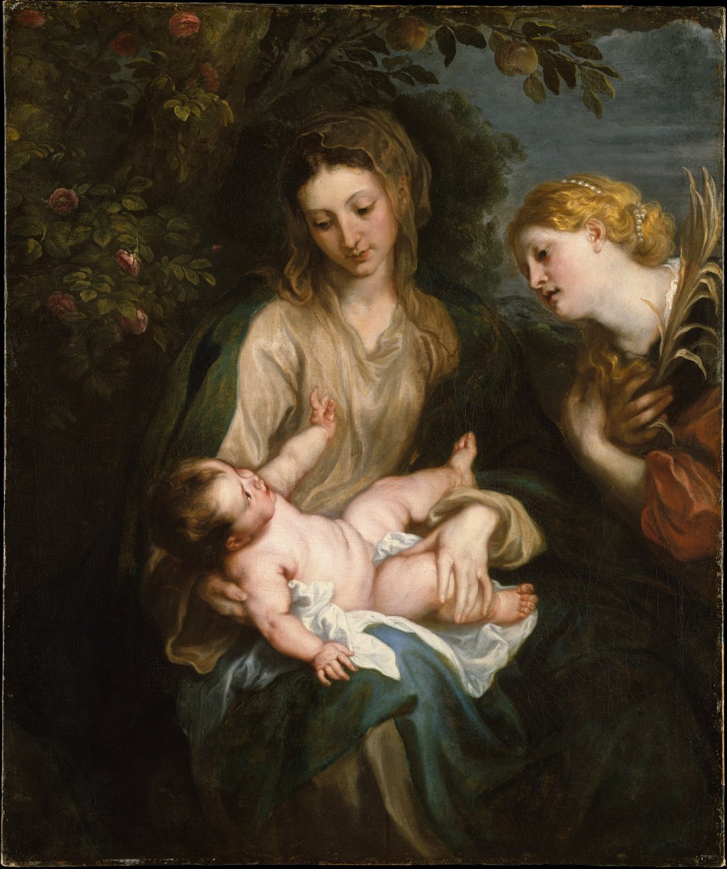 Virgen con el Niño y Santa Catalina de Alejandría de Anthony van Dyck
