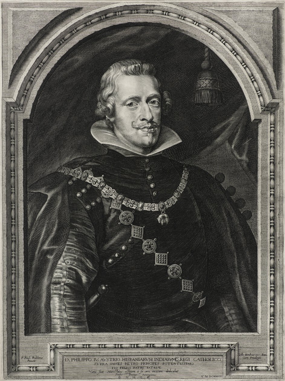 Felipe IV, Rey de España, grabado por Paulus Pontius (1603-58), 1632 de Anthony van after Dyck