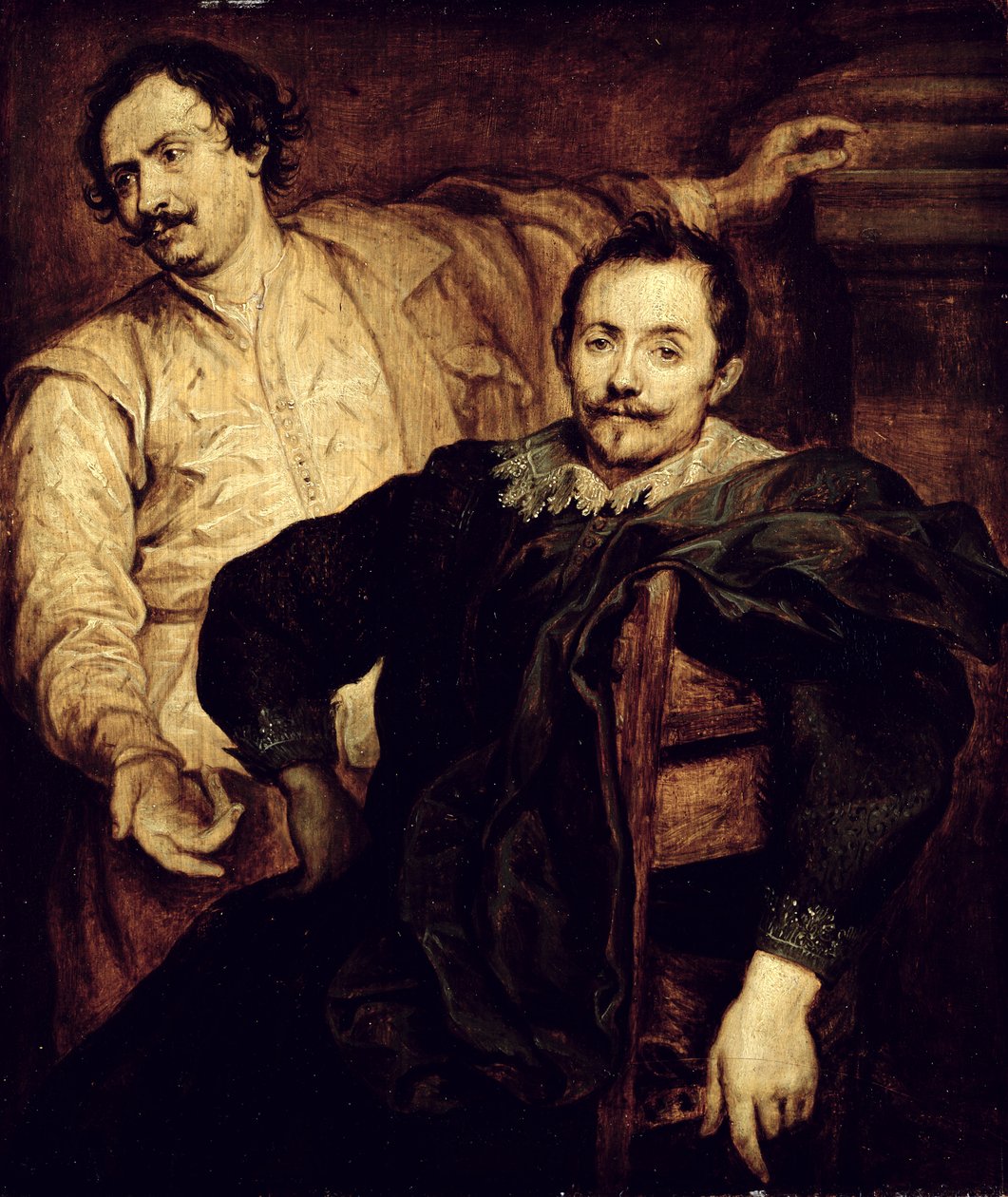 Doble retrato de los hermanos de Wael Lucas y Cornelis de Anthony van studio of Dyck
