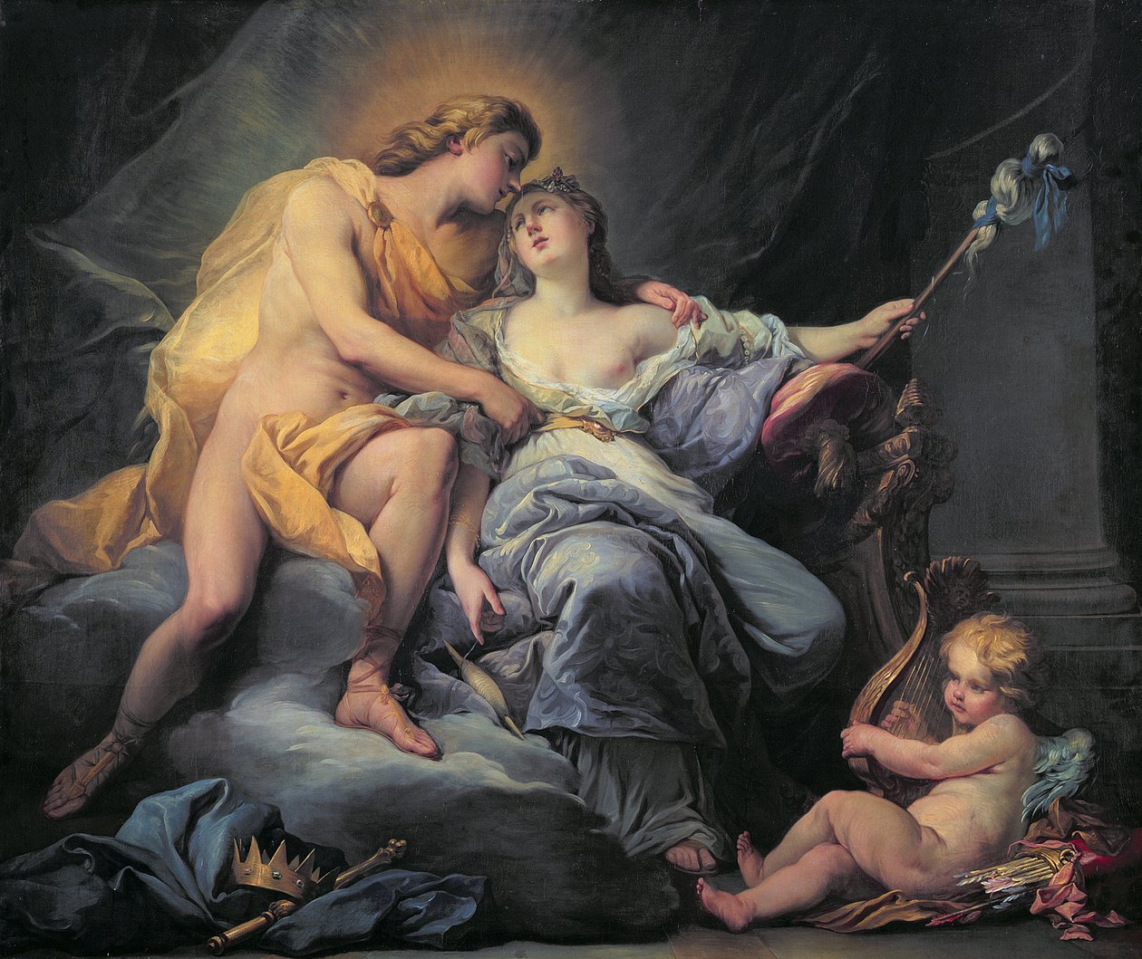 Apolo acariciando a la ninfa Leucotea de Antoine Boizot or Boyzot