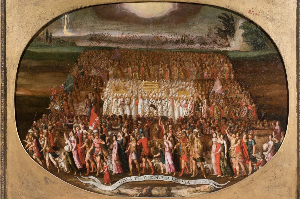 El éxodo de las doce tribus de Israel con el Arca de la Alianza de Antoine Caron
