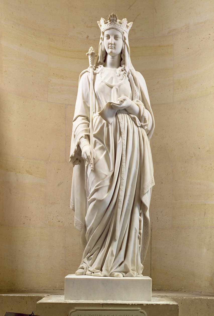 Blanca de Castilla (1188-1252) Reina de Francia, 1837 (mármol) de Antoine Etex