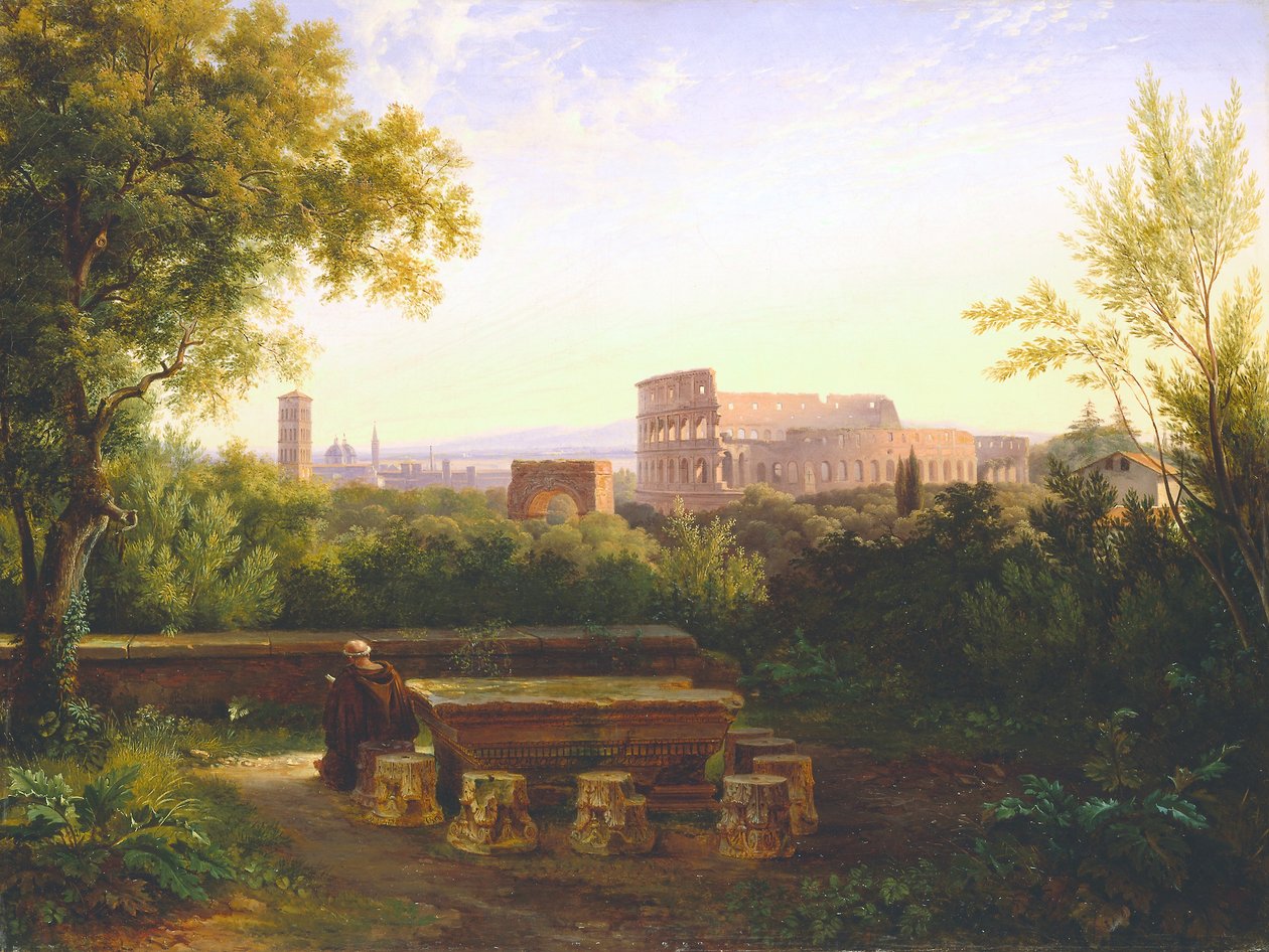 Vista del Coliseo desde los Orti Farnesiani, 1833 de Antoine Fèlix Boisselier