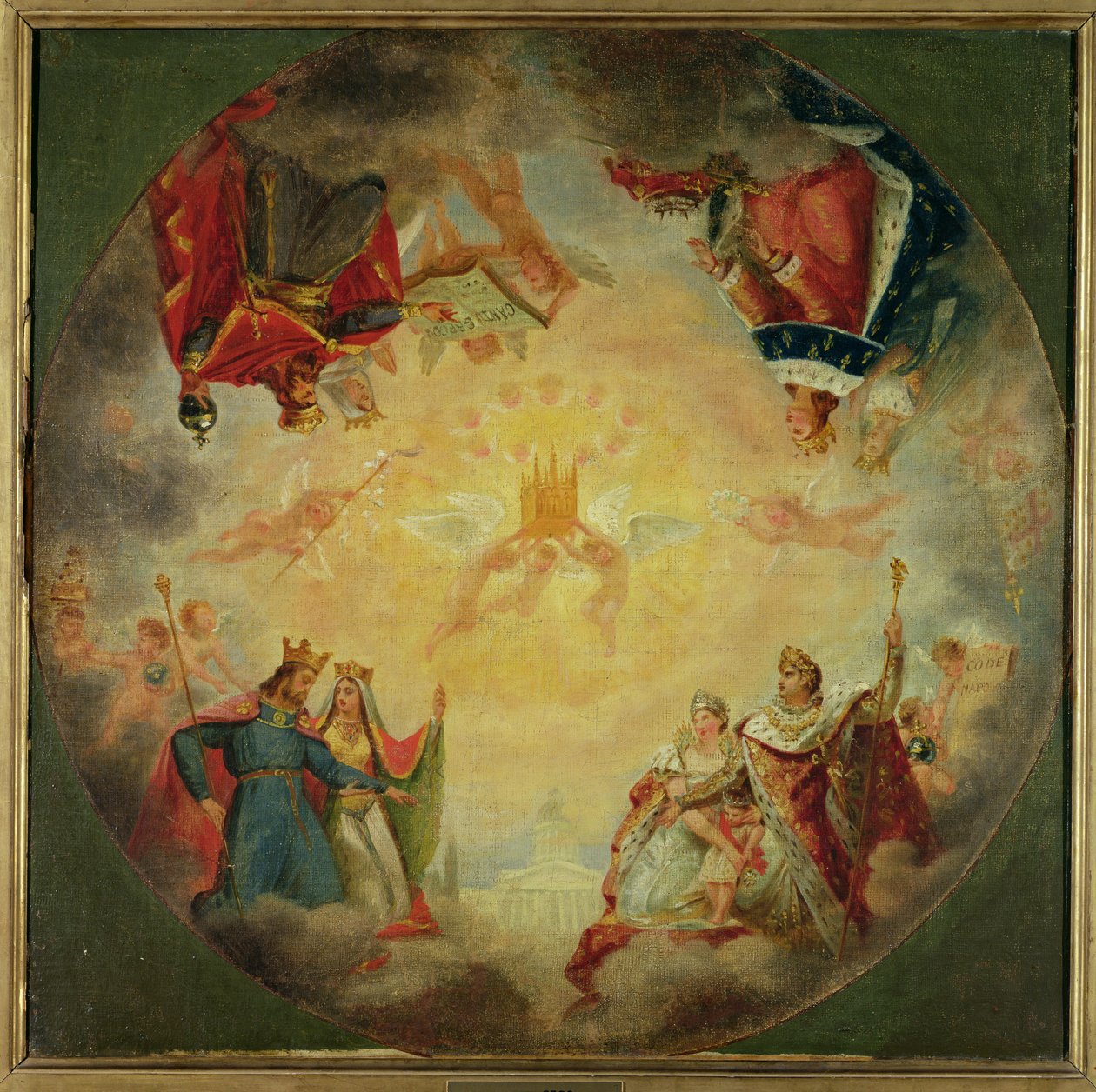 Gloria de Santa Genoveva, estudio para la cúpula del Panteón, c.1812 de Antoine Jean Gros