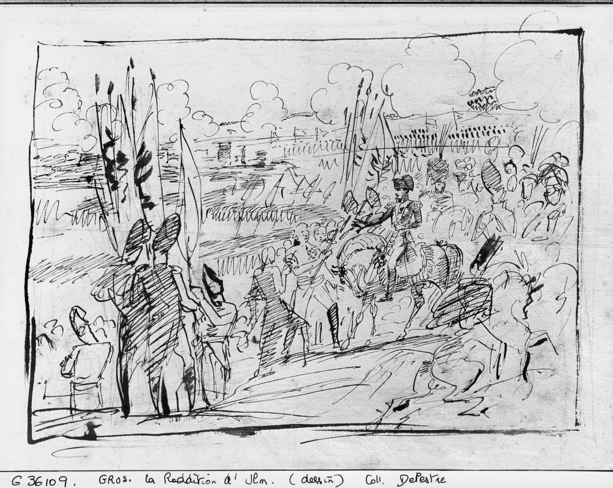 Napoleón I recibiendo al General Mack en la rendición de Ulm el 20 de octubre de 1805 de Antoine Jean Gros