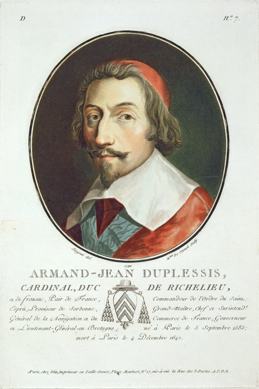 Armand Jean Duplessis, Cardenal, Duque de Richelieu (1585-1642) de 