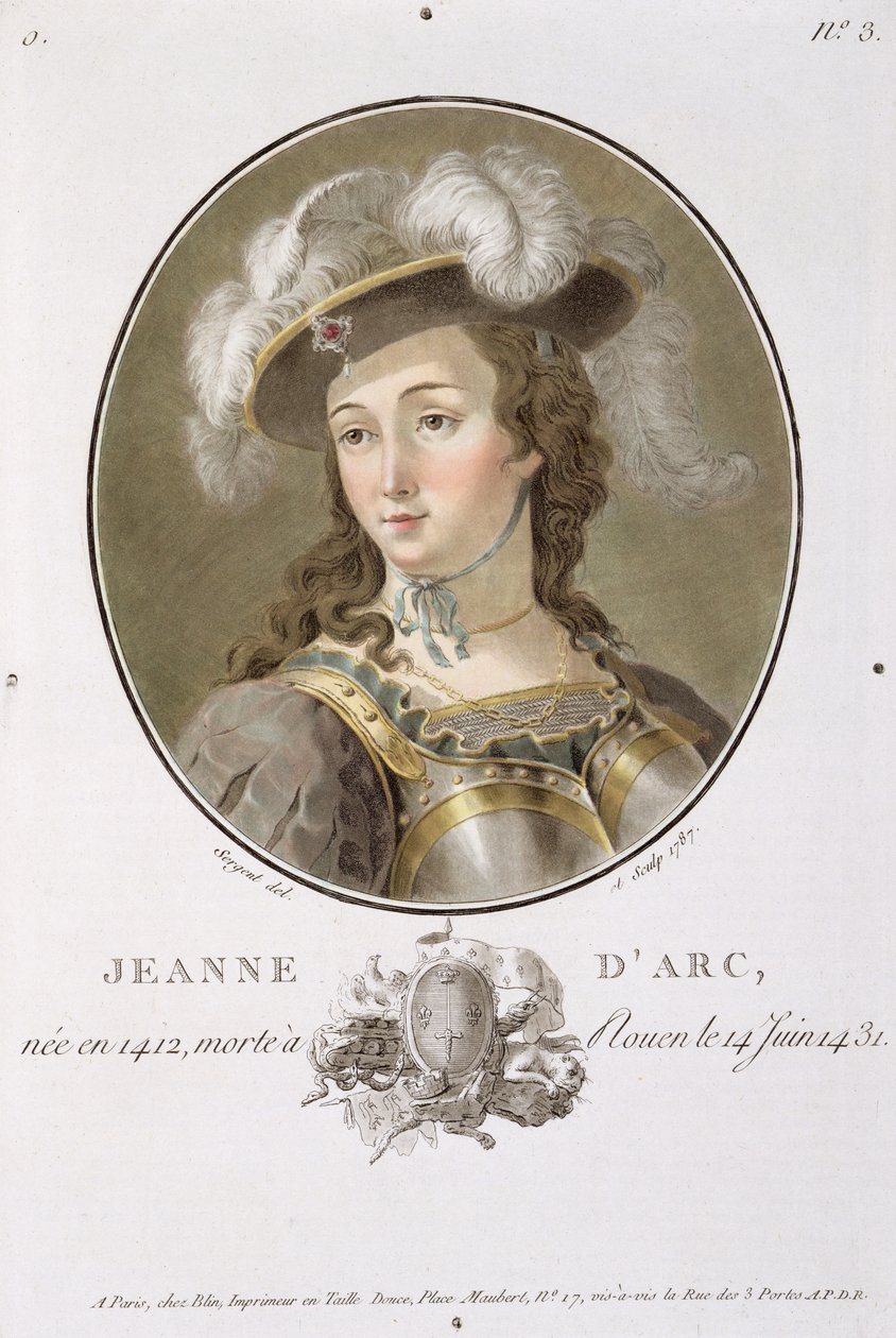 Retrato de Juana de Arco (1412-31), 1787 de Antoine Louis Francois Sergent Marceau