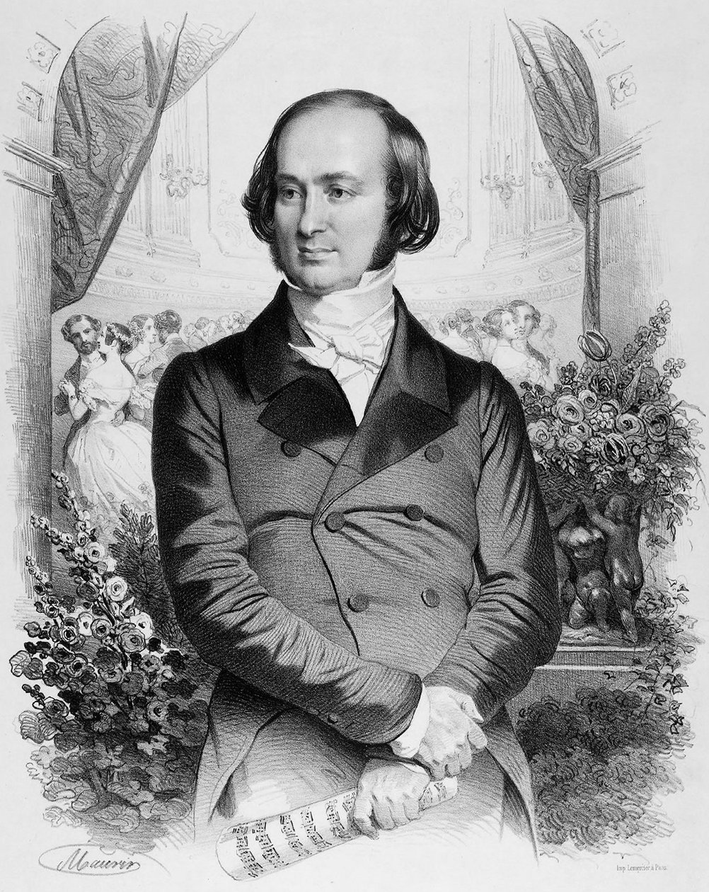 Director de orquesta y coleccionista de arte francés Isaac Strauss de Antoine Maurin