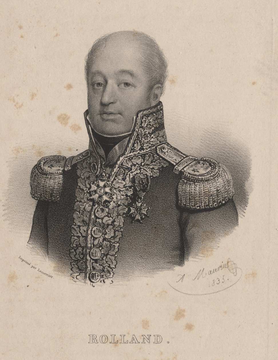 Rolland, litografía por Lemercier, 1835 de Antoine Maurin
