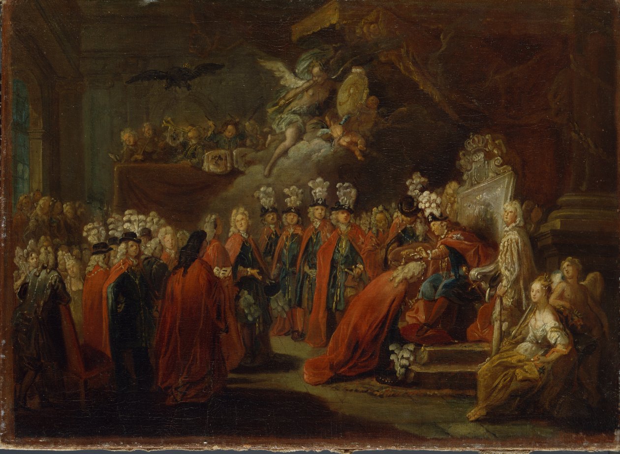 Fundación de la Orden del Águila Negra de Antoine Pesne