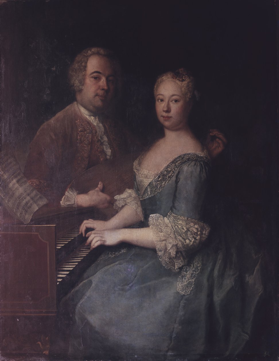 Karl-Heinrich Graun y su esposa Anna-Louise, c.1735 de Antoine Pesne