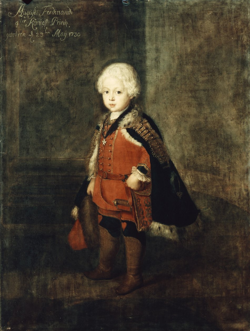 Príncipe Augusto Guillermo a los cuatro años, 1734 de Antoine Pesne