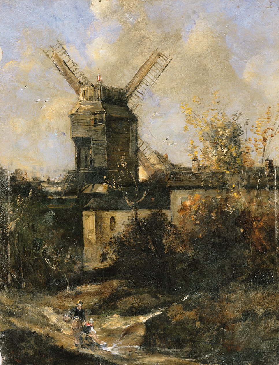 El Moulin de la Galette, Montmartre, 1861 de Antoine Vollon