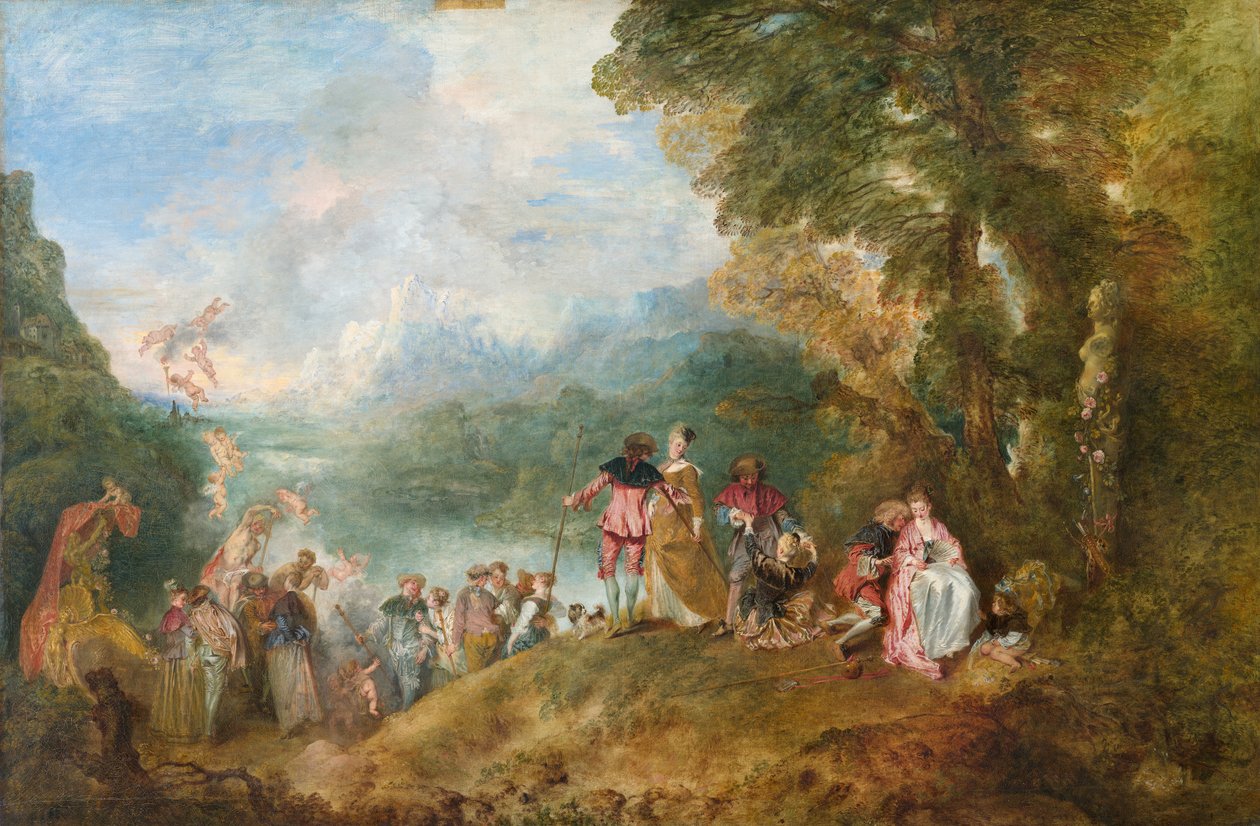 Peregrinación a Citera, también llamada El embarque para Citera de Jean Antoine Watteau