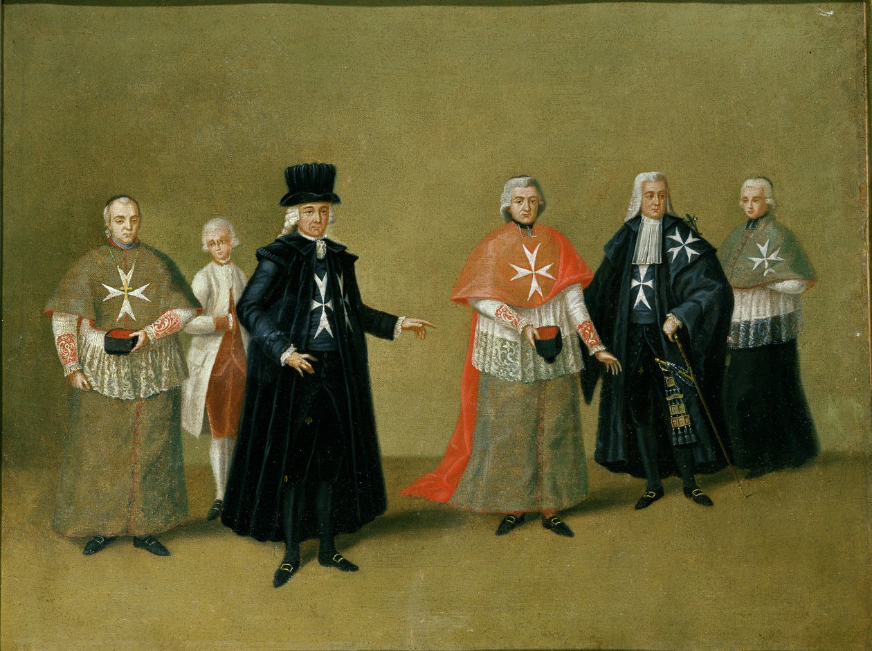 Gran Maestro y Capellanes de la Orden de Malta de Antoine de Favray