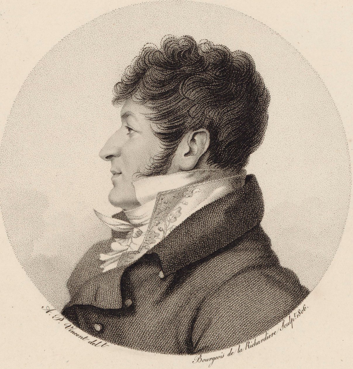 Retrato del compositor Charles-Henri Plantade de Antoine Achille Bourgeois de La Richardiere