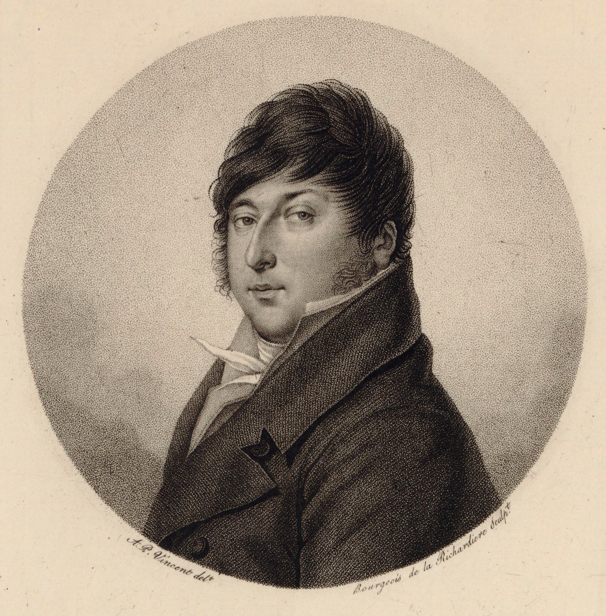Retrato del compositor Rodolphe Kreutzer de Antoine Achille Bourgeois de La Richardiere
