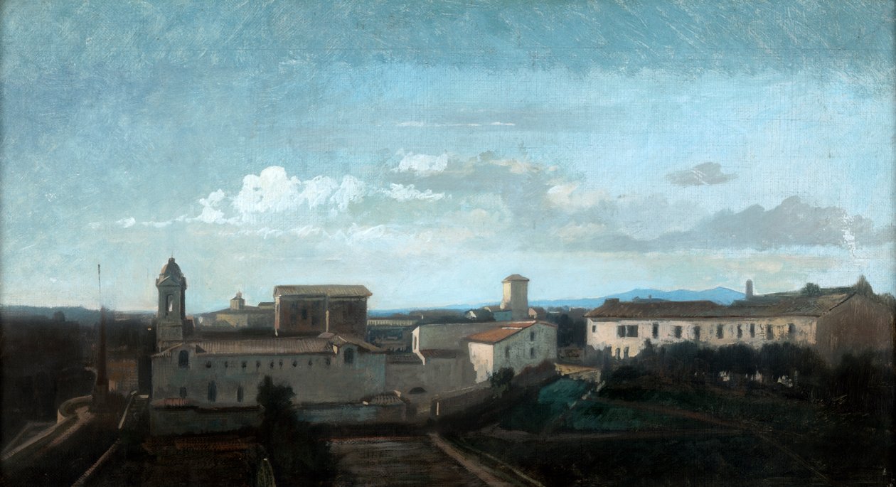 La iglesia de La Trinité des Monts, Roma, siglo XIX de Antoine Auguste Ernest Hebert