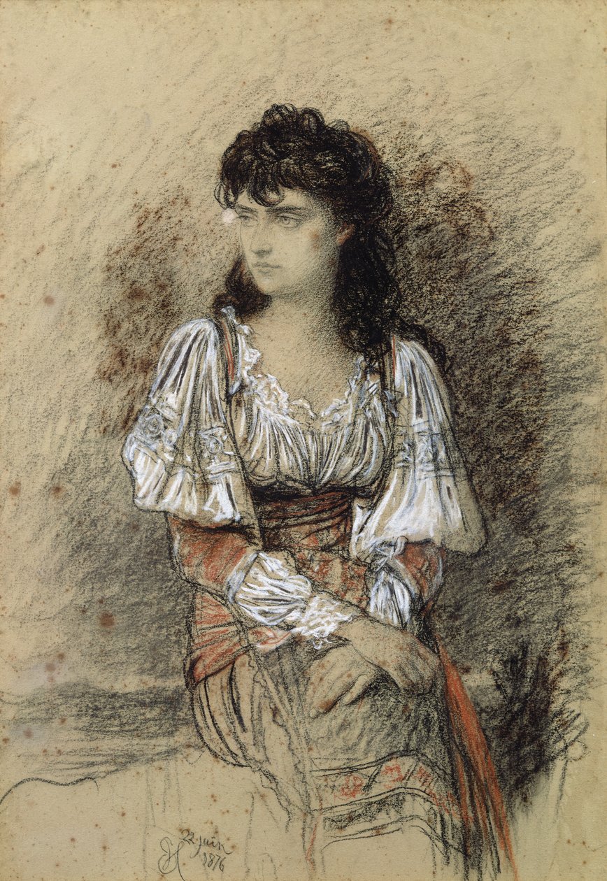Un Campesino Vestido, 1876 de Antoine Auguste Ernest Herbert or Hebert