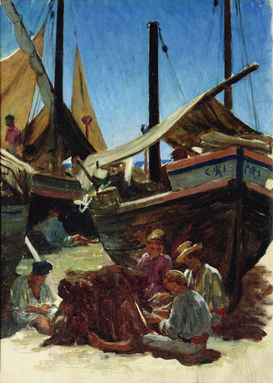 Anzio, el puerto de Antoine Auguste Ernest Herbert or Hebert