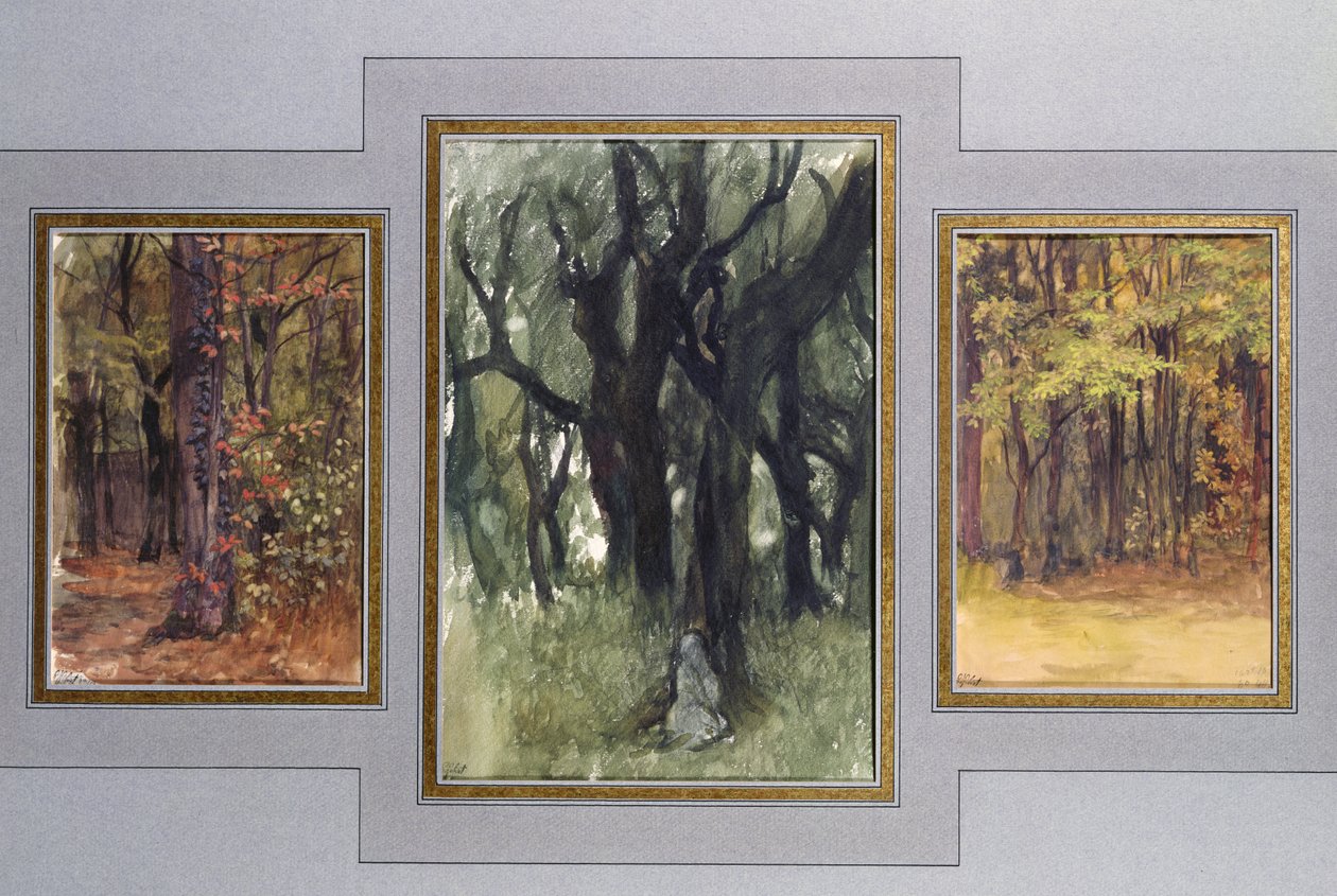 Roble y monte bajo, Villa Medici, Roma de Antoine Auguste Ernest Herbert or Hebert