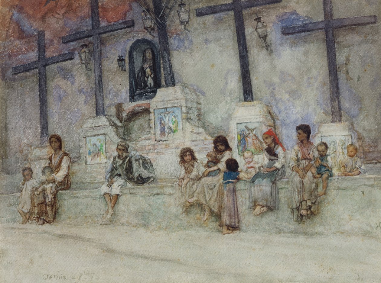 El Calvario de Ischia de Antoine Auguste Ernest Herbert or Hebert