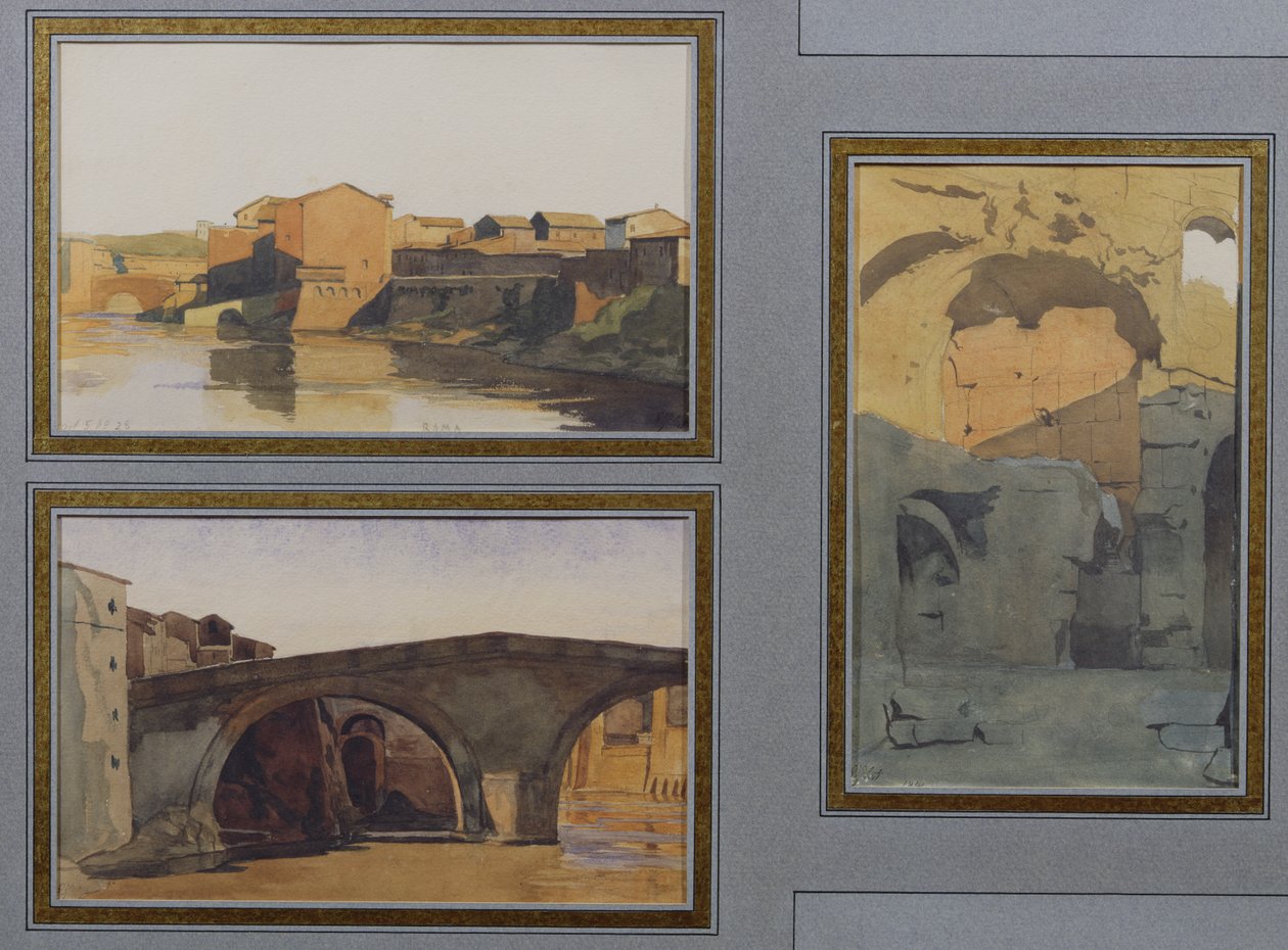 El Tíber, Cloaca Máxima y Ponte Rotto de Antoine Auguste Ernest Herbert or Hebert