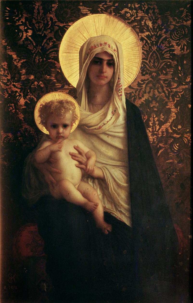 Virgen y Niño, 1872 de Antoine Auguste Ernest Herbert or Hebert