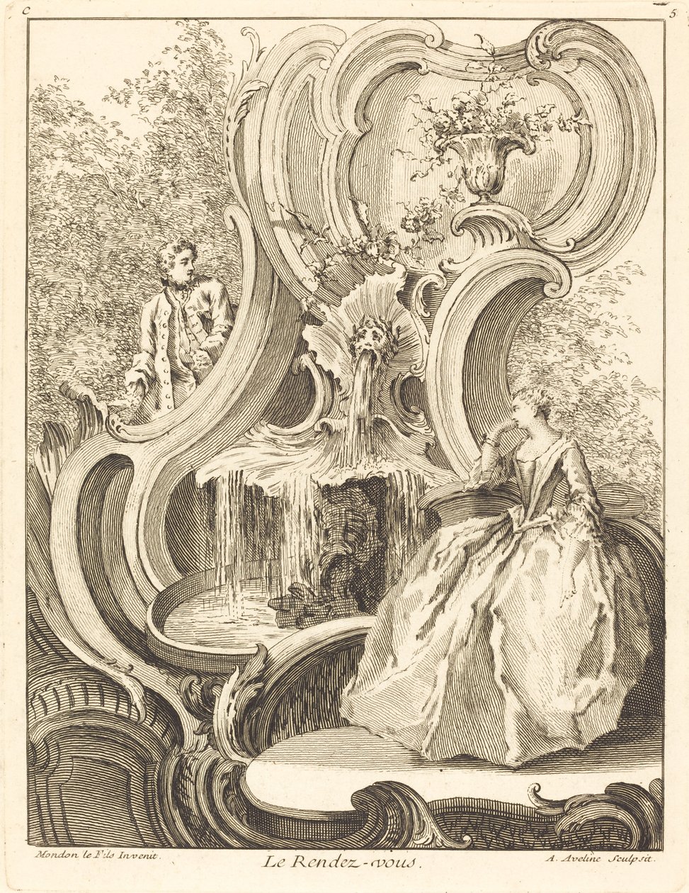 El encuentro, 1736 de Antoine Aveline