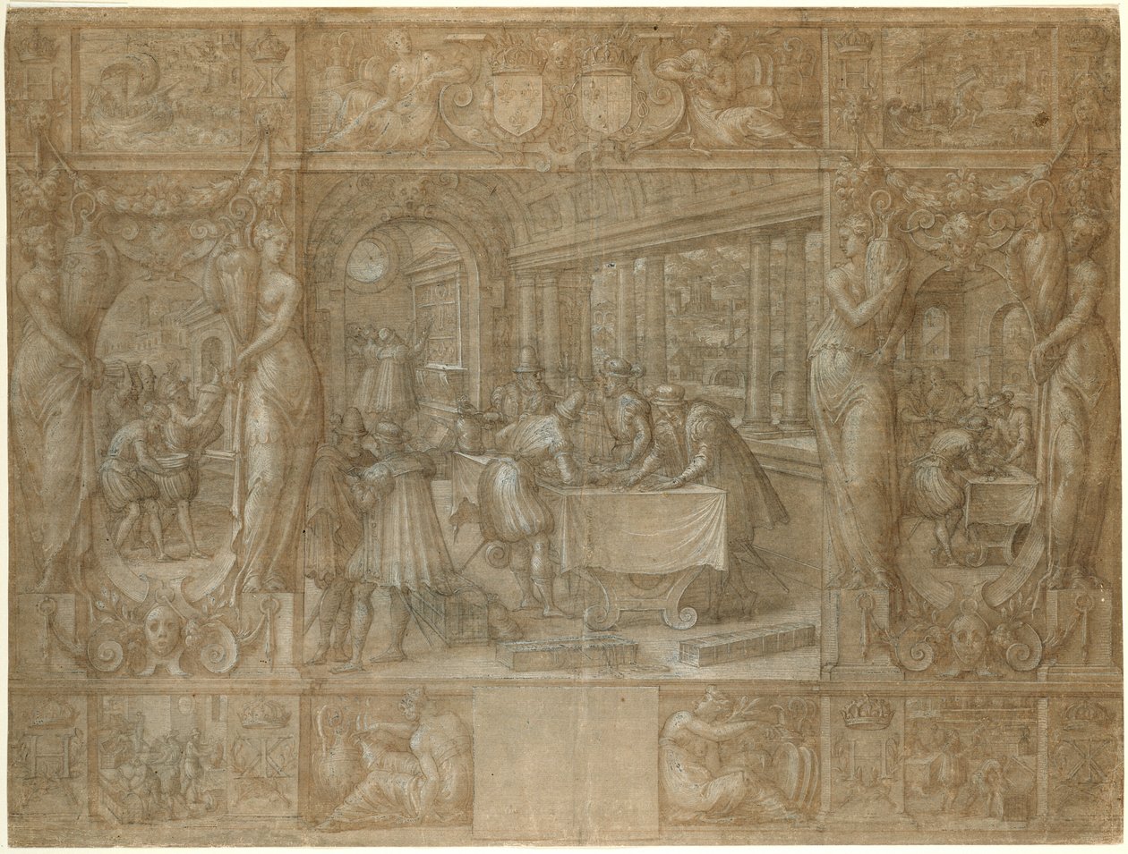 Matrimonio de Enrique II y Catalina de Médicis, La dote de Antoine Caron