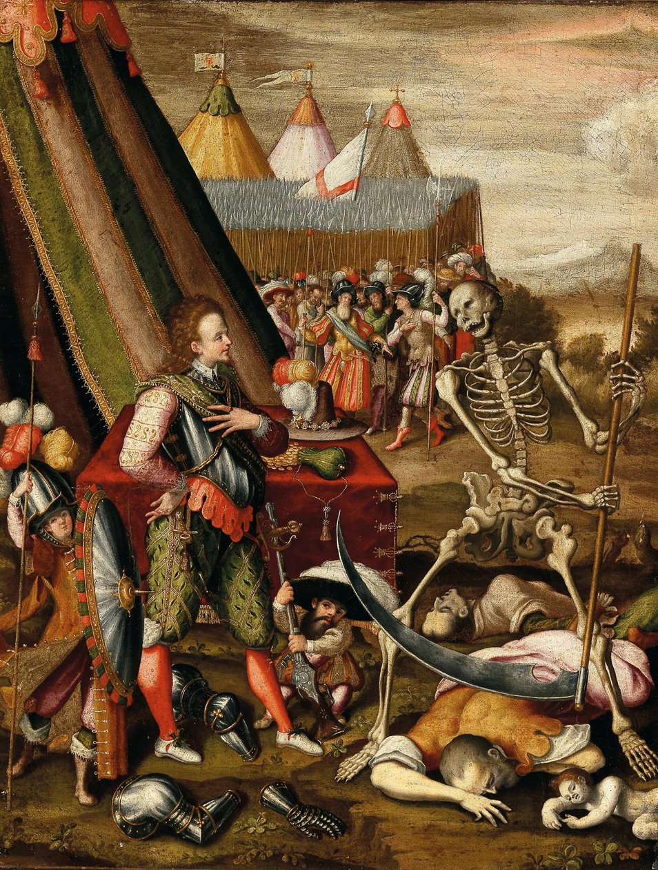 El Diálogo del Príncipe con la Muerte. Alegoría de los horrores de la guerra de Antoine Caron