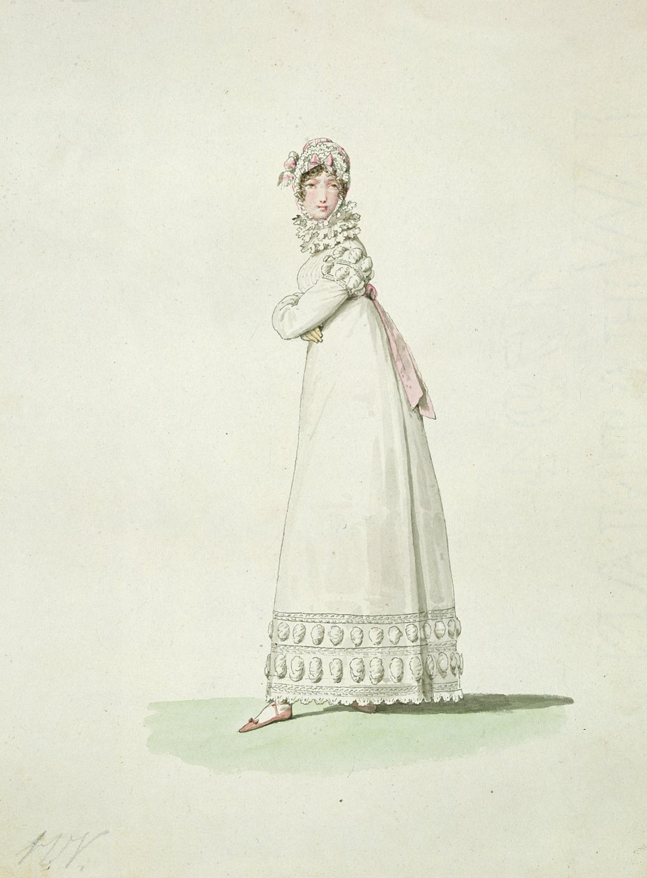Mujer elegante con vestido de exterior, ilustración de 