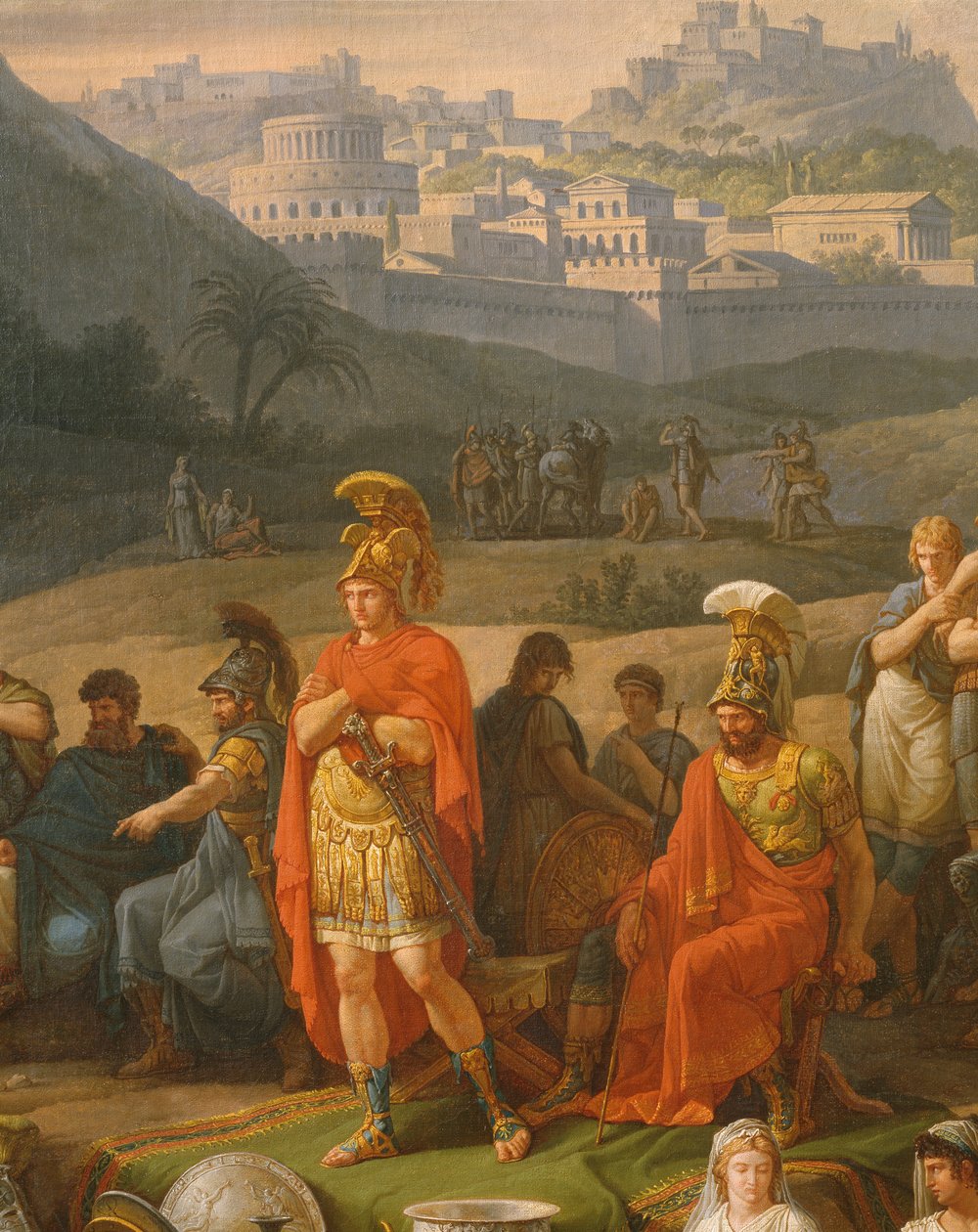 Juegos funerarios en honor a Patroclo, detalle de héroes griegos, c.1790 de Antoine Charles Horace Vernet
