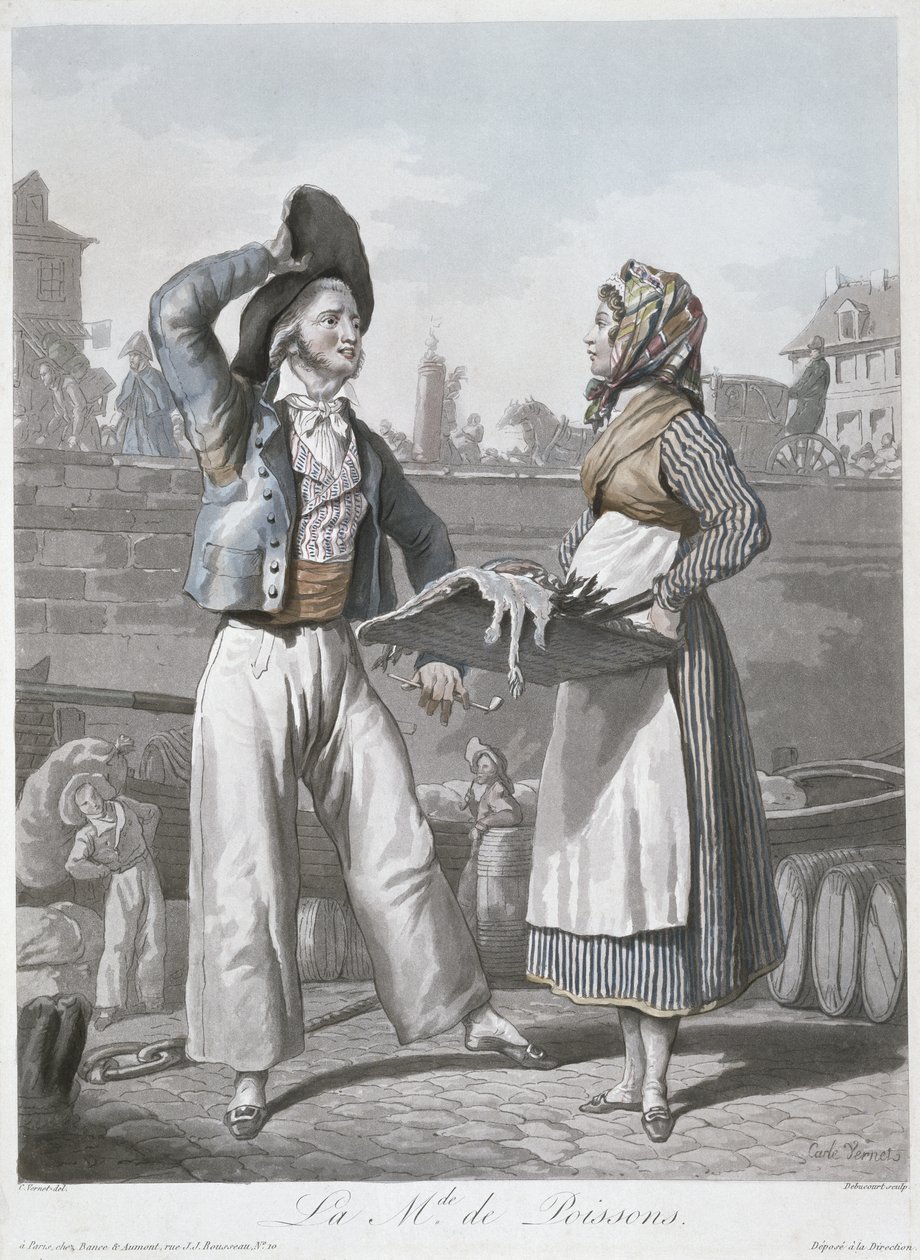 El vendedor de pescado de Antoine Charles Horace Vernet