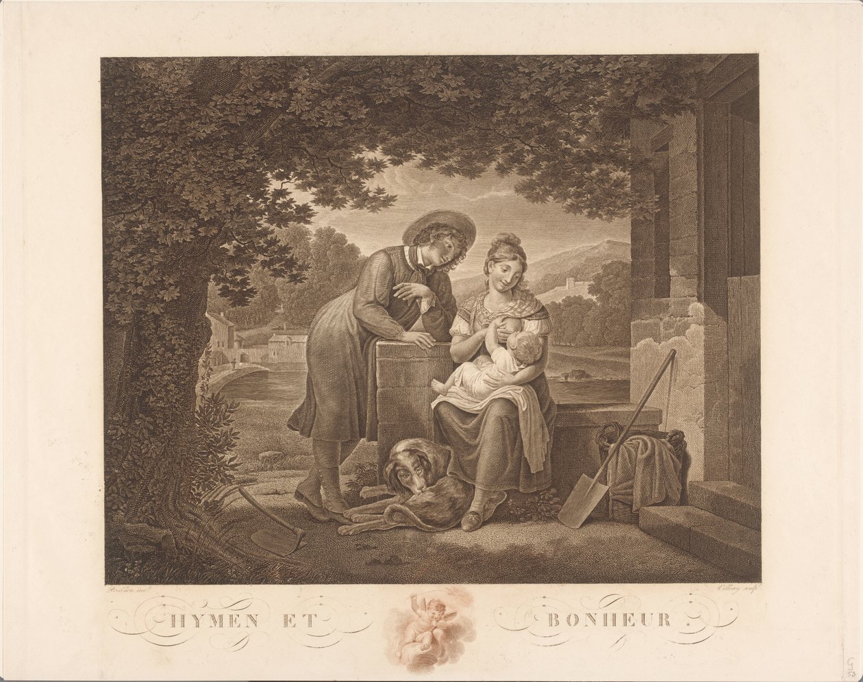 Familia joven con perro
Hymen et Bonheur (título en el objeto) de Antoine Claude François Villerey
