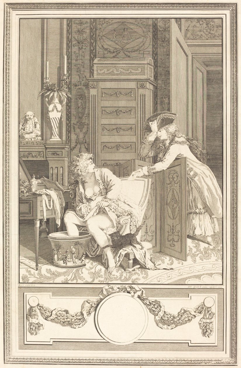 El Baño de Pies de Antoine Cosme Giraud after Antoine Borel