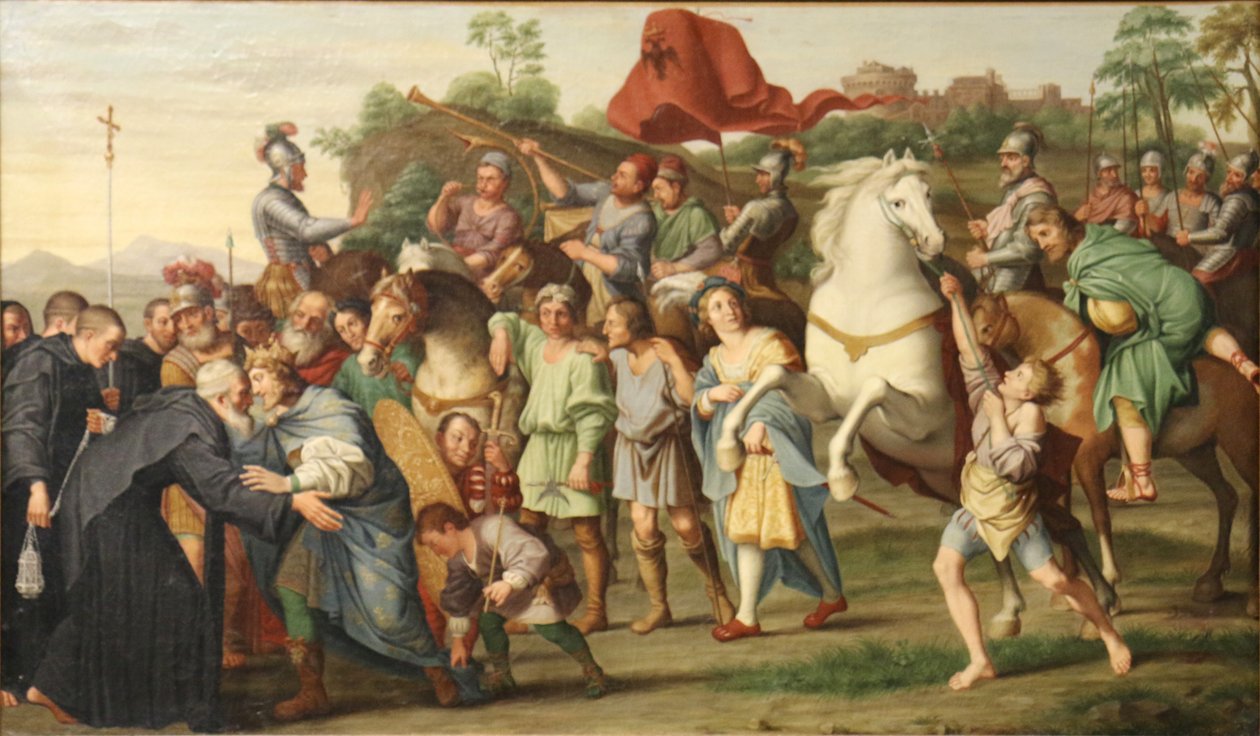 San Nilo reunido con el emperador Otón. de Antoine Dieu
