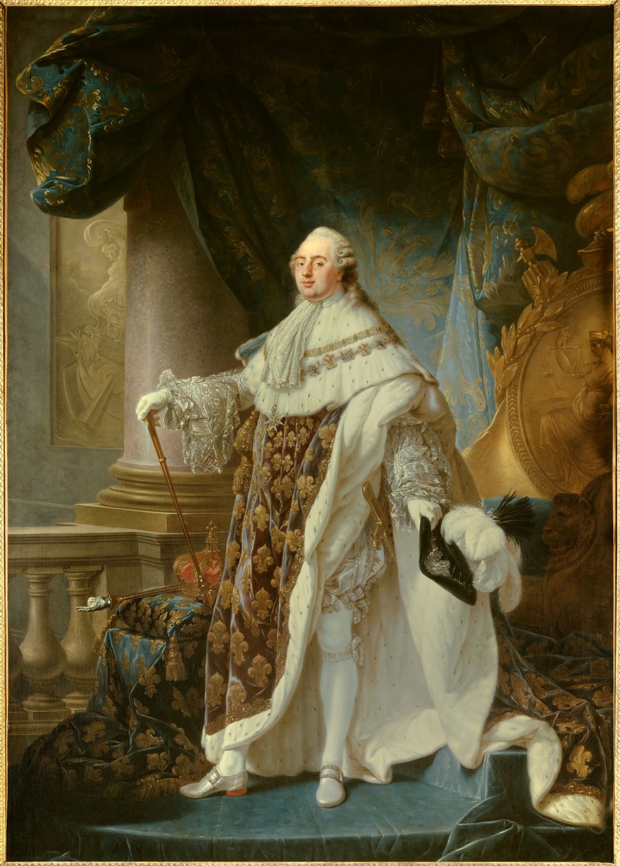 Retrato del rey de Francia Luis XVI (1754-1793) con el gran traje real en 1779 de Antoine François Callet