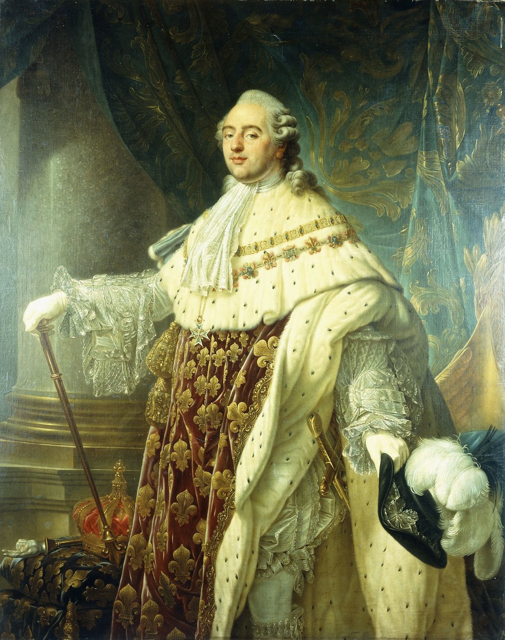 Retrato de Luis XV con ropas de estado de Antoine François Callet