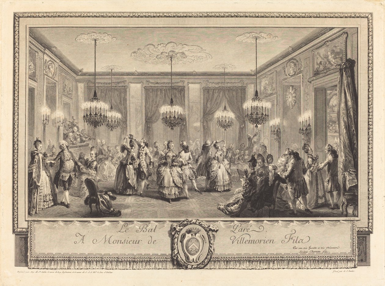 El baile de gala de Antoine Jean Duclos after Augustin de Saint Aubin