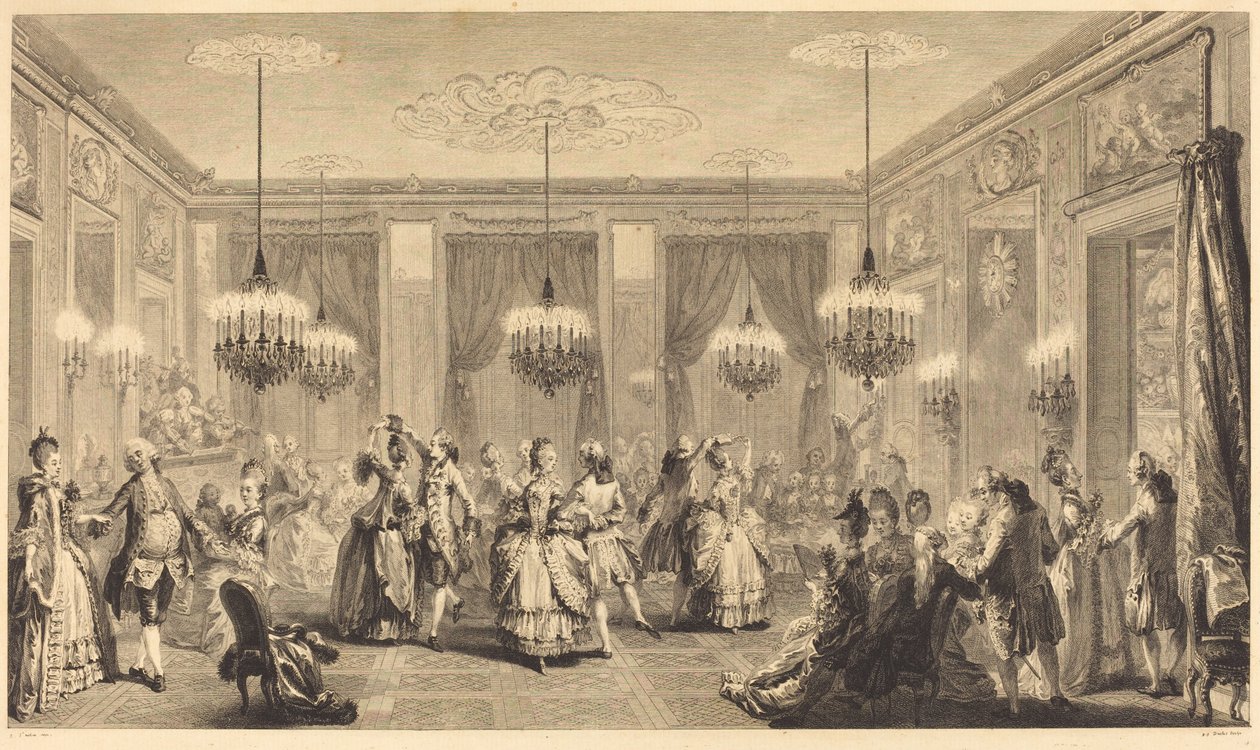 El baile de Antoine Jean Duclos after Augustin de Saint Aubin