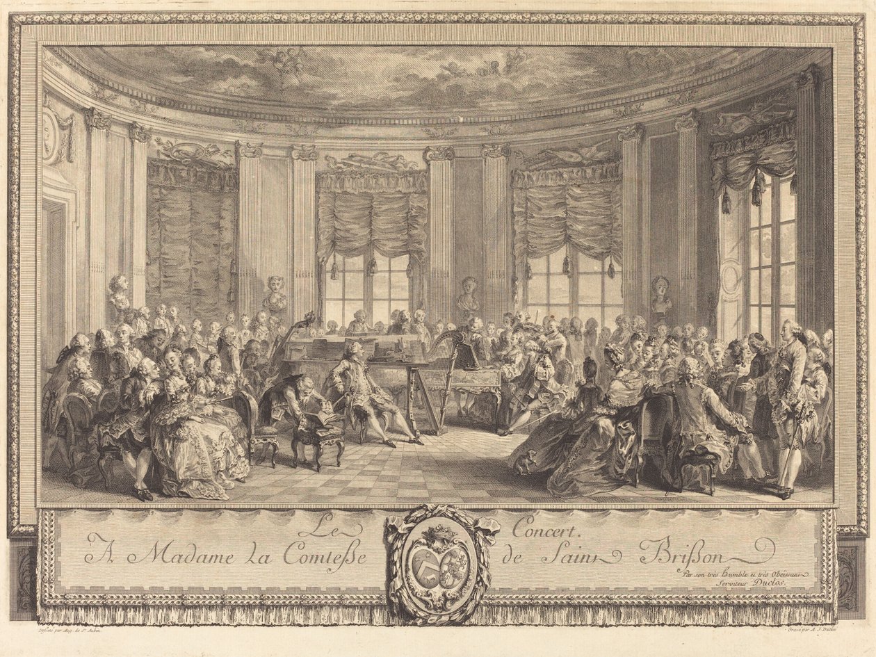 El concierto de Antoine Jean Duclos after Augustin de Saint Aubin