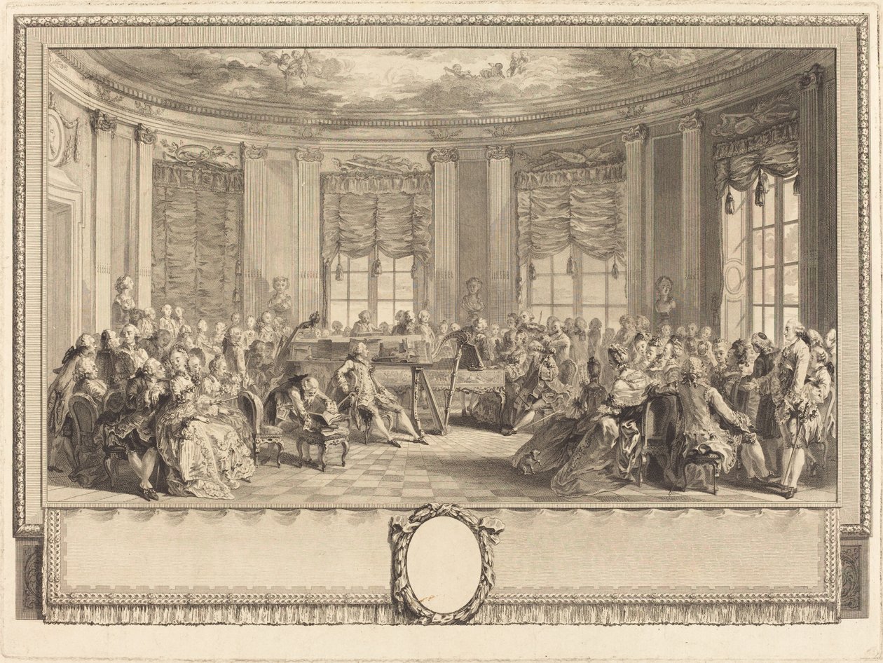 El concierto de Antoine Jean Duclos after Augustin de Saint Aubin