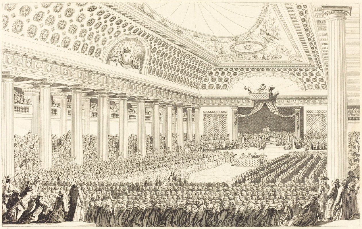 La Apertura de los Estados Generales en Versalles, el 5 de marzo de 1789 de Antoine Jean Duclos after Charles Monnet