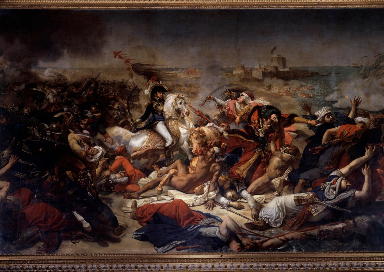 Campaña (Expedición) de Egipto (1798-1801): Joachim Murat (1767-1815) durante la Batalla de Abukir el 25 de julio de Antoine Jean Gros