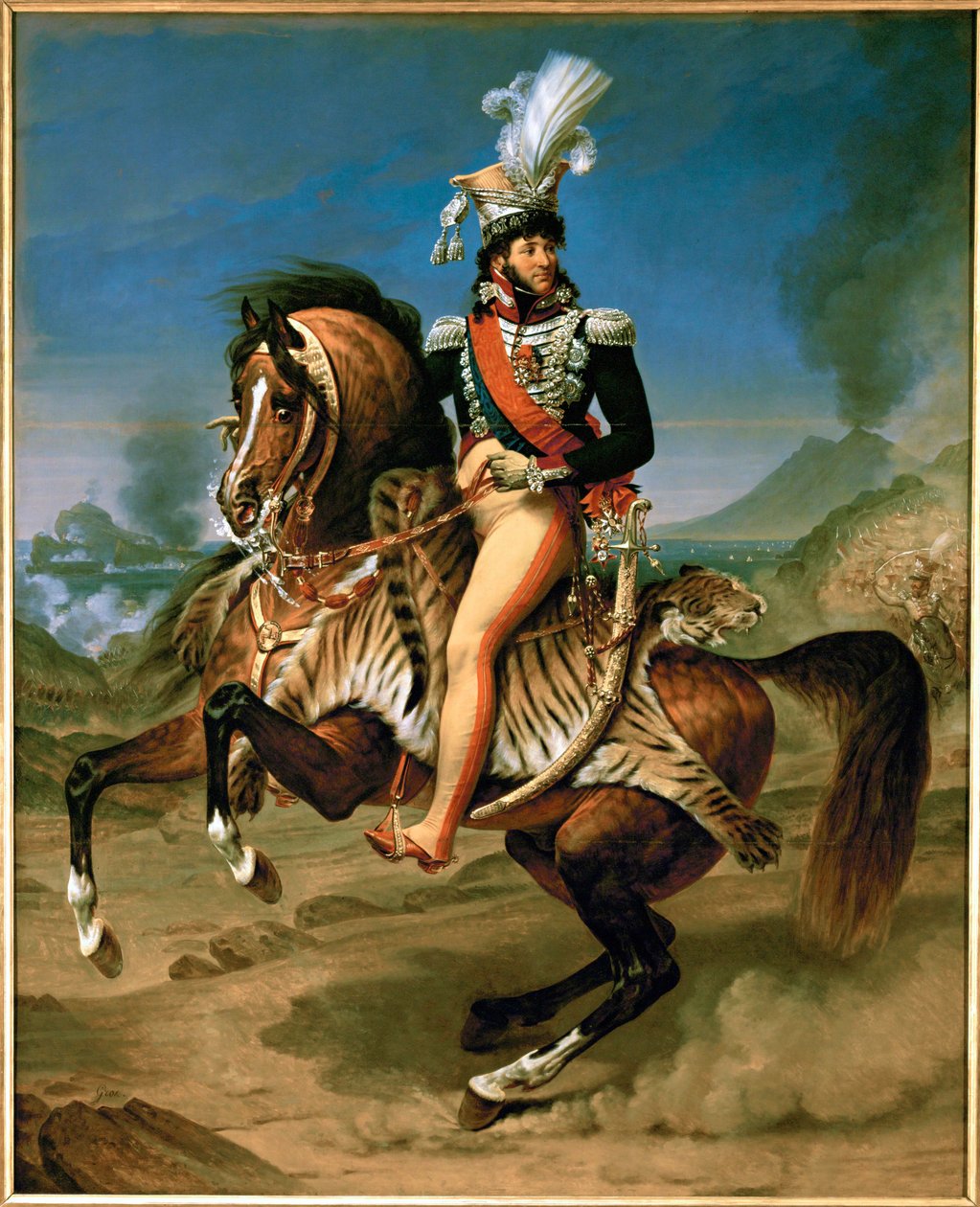 Joaquín Murat, Rey de Nápoles, Mariscal de Francia, a caballo ... de Antoine Jean Gros